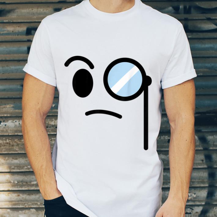 Hot Halloween Emojis Costume Monocle Sceptic Emoticon shirt