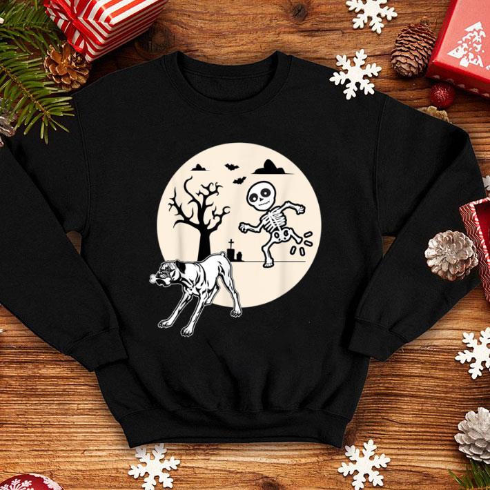Awesome Funny Boxer Dog Skeleton Bone Halloween Costume Pet Owners shirt