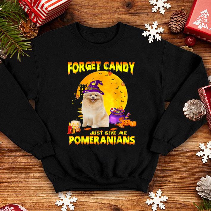 Pretty Forget Candy Just Give Me Pomeranian Halloween Dog shirt