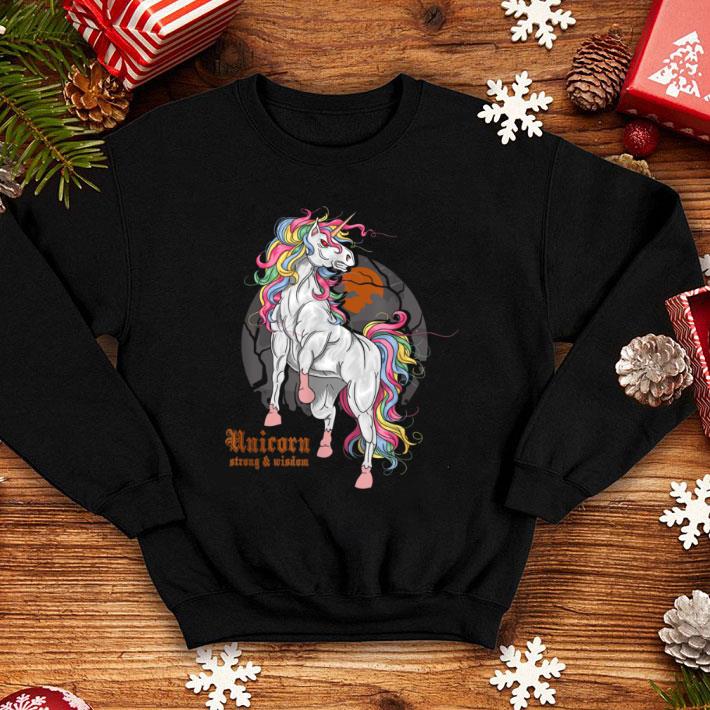 Original Zombie Unicorn Strong and wisdom Funny Halloween Scary shirt