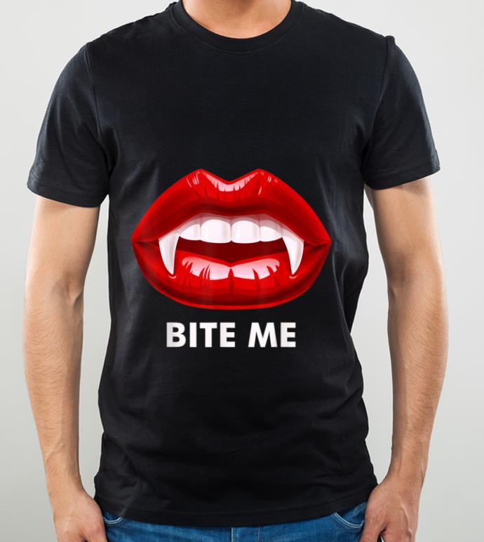 Nice Bite Me Vampire Halloween Funny shirt
