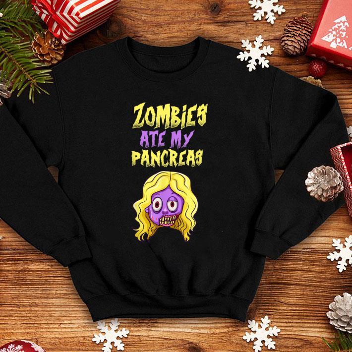 Awesome Zombies Ate My Pancreas Type 1 Diabetes Halloween Kid shirt