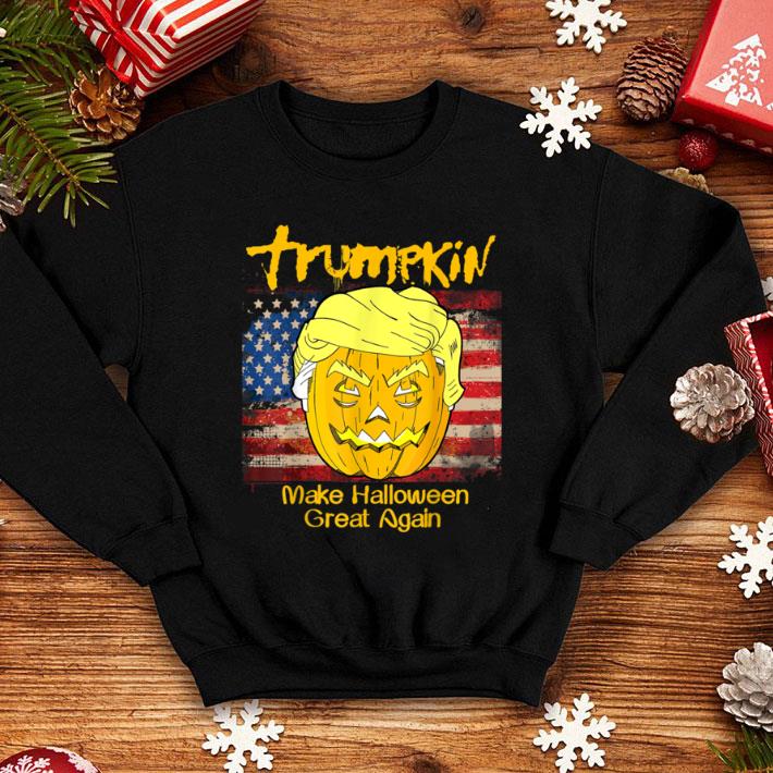 Pretty Trumpkin Trump Funny Halloween US Vintage Flag MAGA shirt