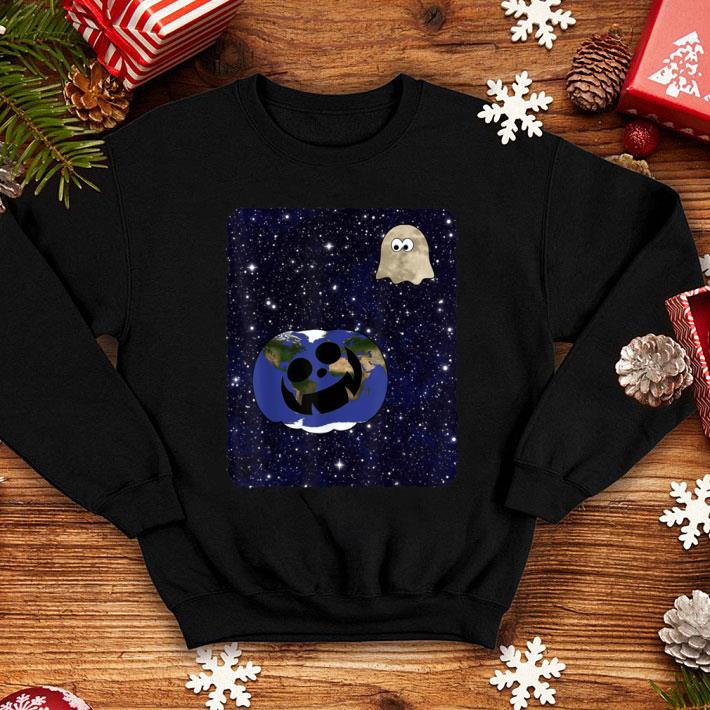 Top Pumpkin Earth Globe Ghost Moon Space Halloween Astronomy shirt
