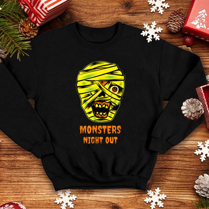Premium Monsters Night Out with Mummies Funny Easy Halloween Costume shirt