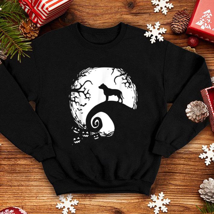 Pretty Halloween Costume Pitbull Moon Silhouette Vintage Idea shirt