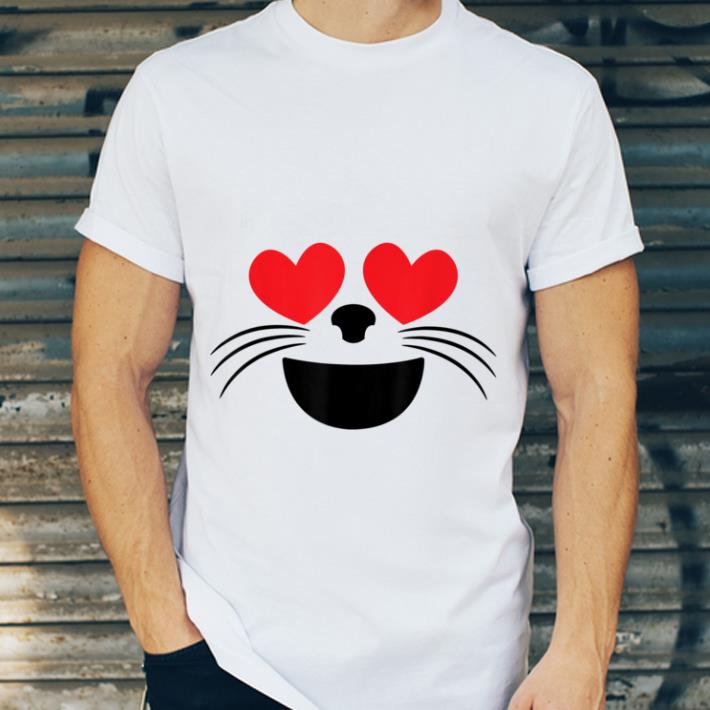 Top Halloween Emojis Costume Heart Eyes Cat Face Emoticon shirt