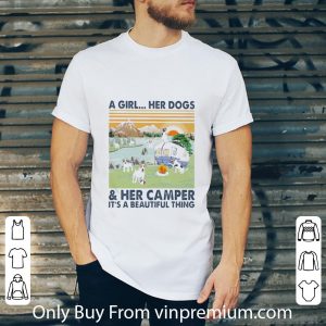 Hot Vintage Jack Russell A Woman Her Dog Paw & Her Camper shirt 4