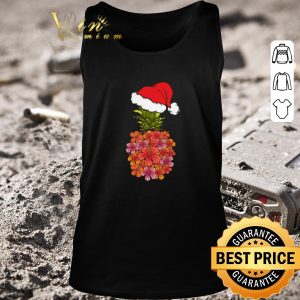 Top Santa Pineapple Flower Christmas Sweater shirt 4