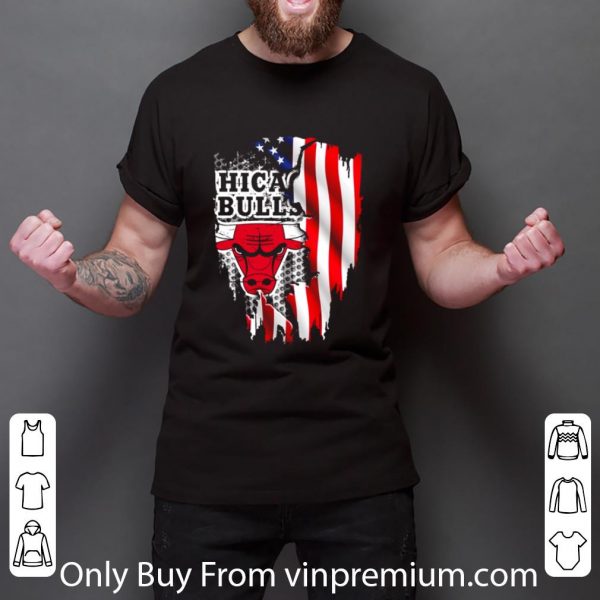 Pretty Chicago Bulls Inside American Flag shirt 3