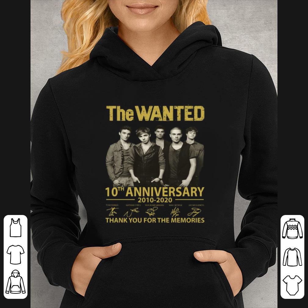 Official The Wanted 10th Anniversary Signatures Thank You For The Memories shirt
