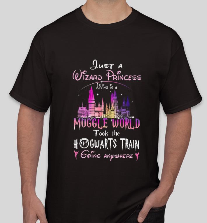 Top Just A Wizard Girl Living In A Muggle World Took The Hogwar Train shirt