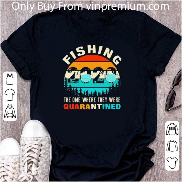 Pretty Fishing The One Where They Were Quarantined 2020 Mask Vintage shirt 2