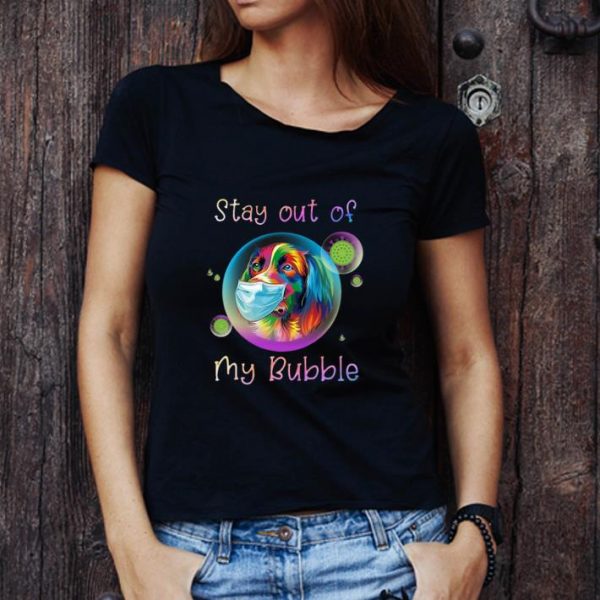 Awesome Golden Retriever Mask Stay Out My Bubble Coronavirus shirt 1