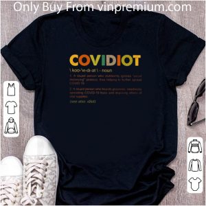 Original Vintage Covidiot Definition Meaning Covid-19 shirt 4