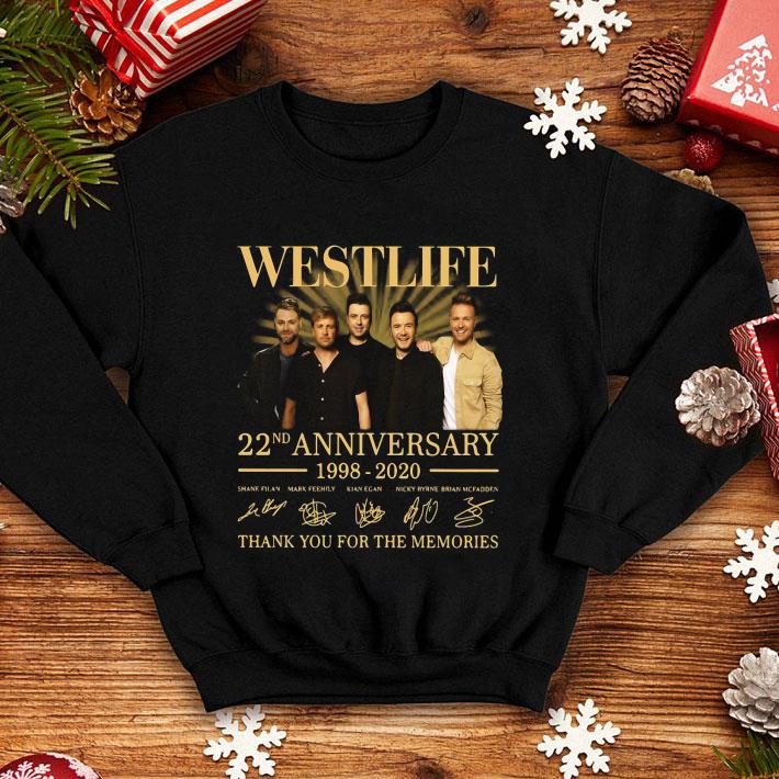Westlife 22nd Anniversary Thank You For The Memories Signatures shirt