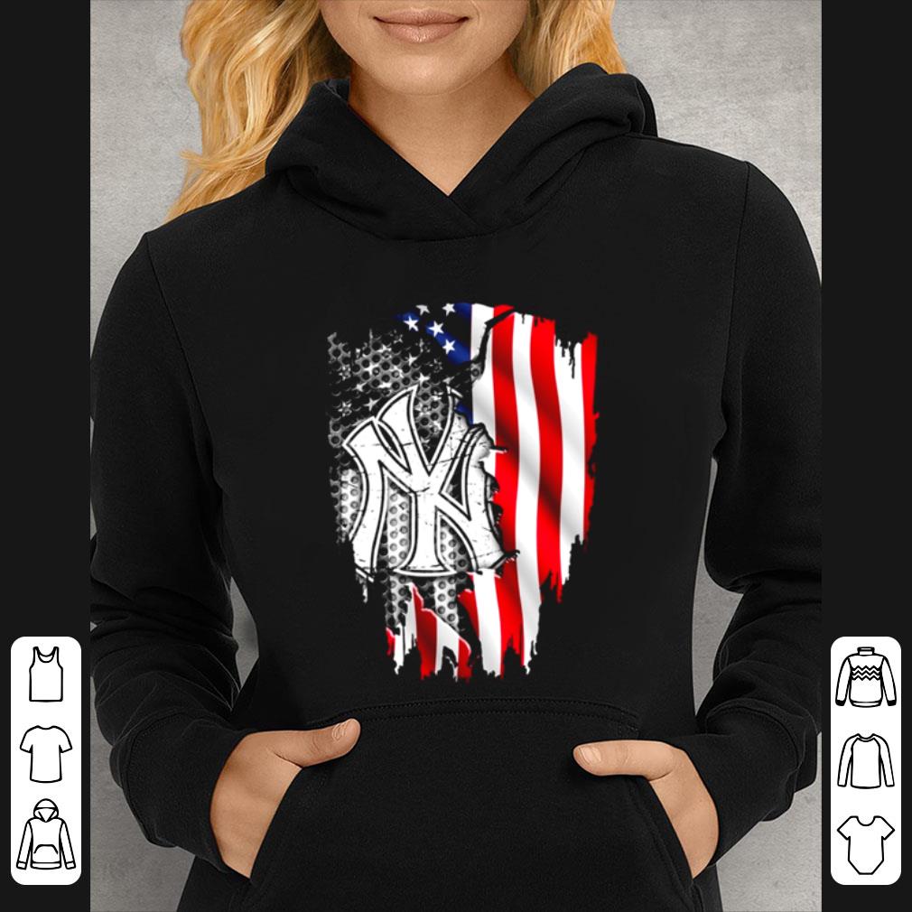 Nice New York Yankees Inside American Flag shirt