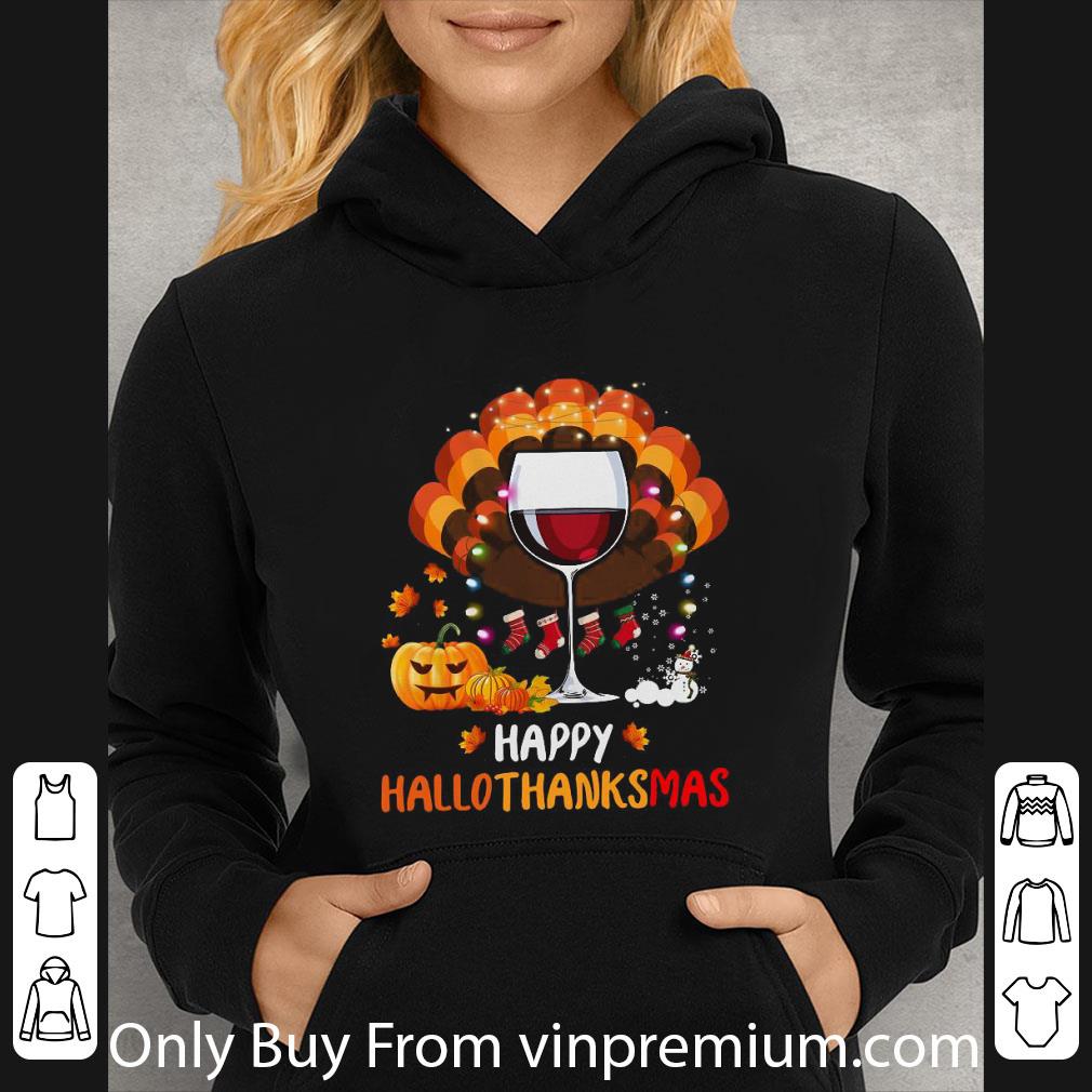 Top Wine Happy Hallothanksmas Halloween shirt 7 Top Wine Happy Hallothanksmas Halloween shirt
