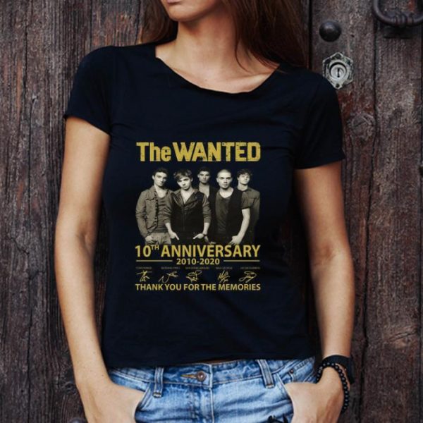 Official The Wanted 10th Anniversary Signatures Thank You For The Memories shirt 1