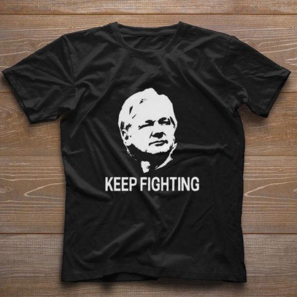 Official Julian Assange Keep Fighting shirt 1