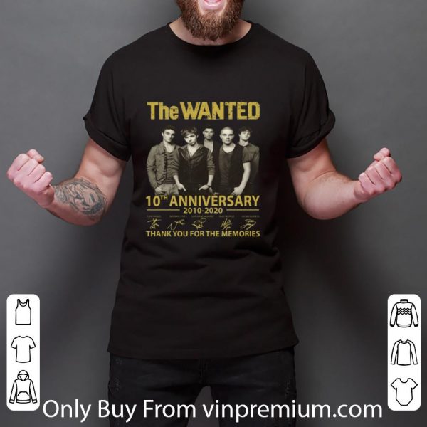 Official The Wanted 10th Anniversary Signatures Thank You For The Memories shirt 3