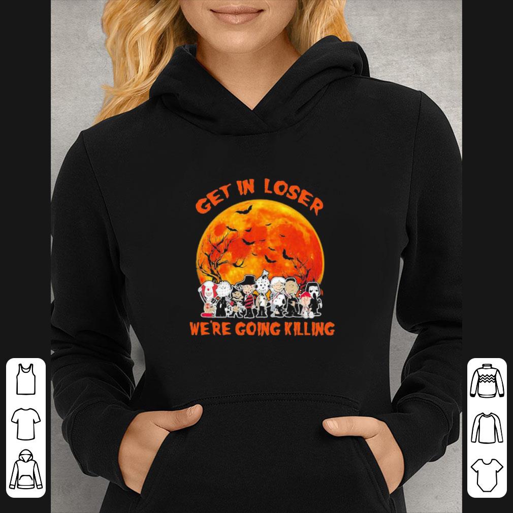 Hot Halloween Horror Characters All Get In Loser We’re Going Killing Sunset shirt