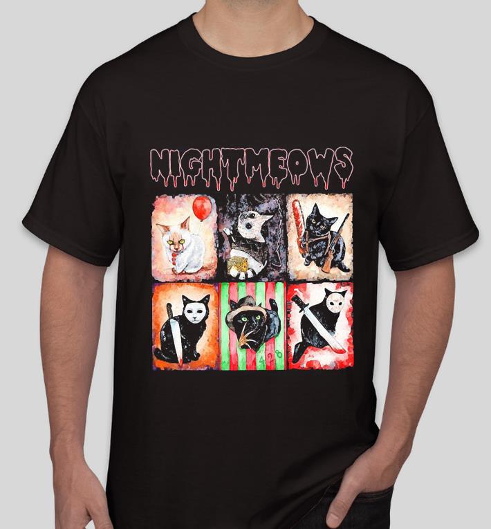 Cats Horror Movie Characters Nightmeows Halloween shirt