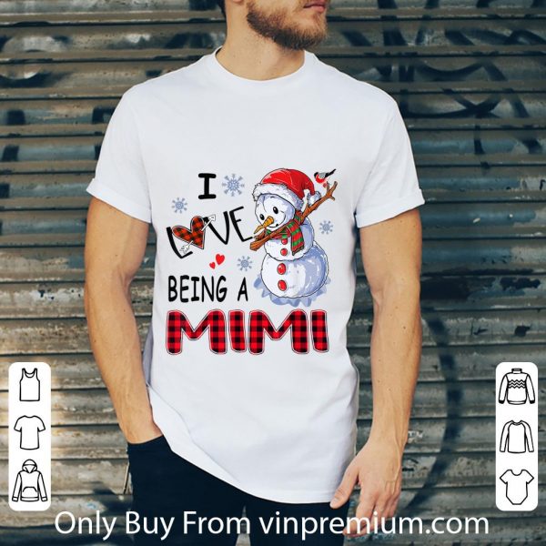 Original I Love Being A Mimi Snowman Dabbing Christmas shirt 2