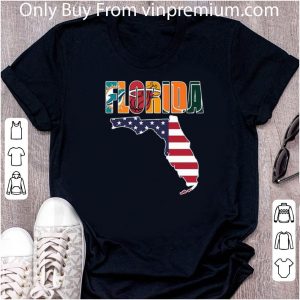 Pretty Florida America Map 4th Of July Independence Day shirt 4