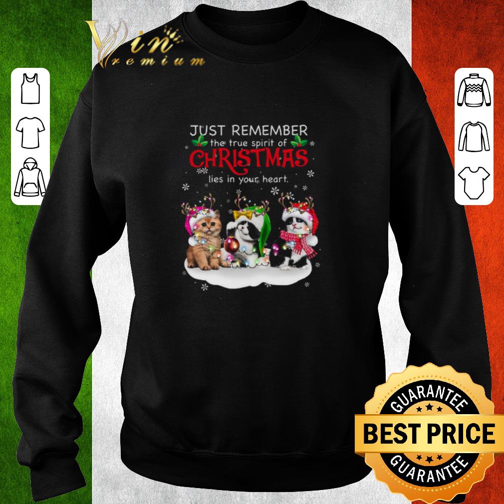 Original Cat Reindeer Just Remember The True Spirit Of Christmas Lies In Your Heart 7 Original Cat Reindeer Just Remember The True Spirit Of Christmas Lies In Your Heart