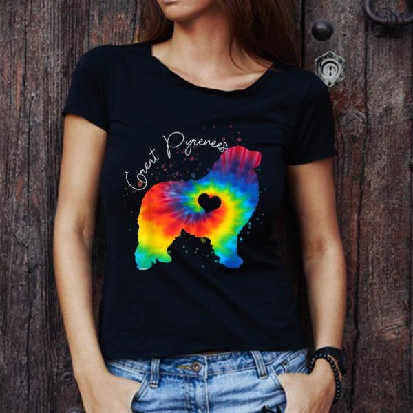 Original Great Pyrenees Tie Dye Rainbow Dog Lover shirt 1