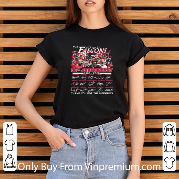 Original The Atlanta Falcons 55th Anniversary 1965 2020 Signature shirt 3