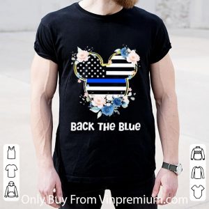 Pretty Mickey Mouse Back The Blue American Flag Independence Day Flowers shirt 4