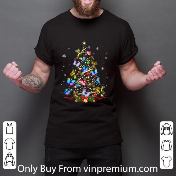 Premium Butterfly Christmas Tree shirt 3
