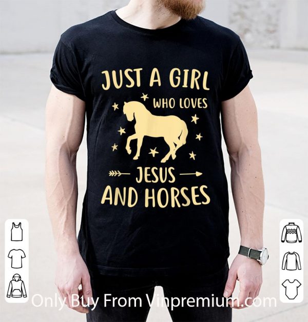 Top Just A Girl Who Love Jesus And Horses shirt 2