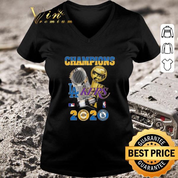 Original Champions Los Angeles Dodgers And Los Angeles Lakers 2020 shirt 3