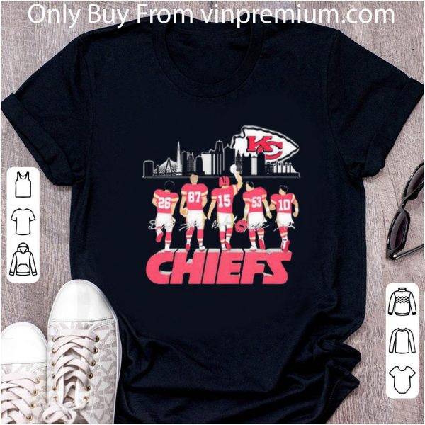 Top Kansas City Chiefs Football Players Signatures shirt 1