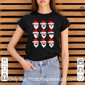 Awesome Christmas Santa Emojis Emoticons shirt 5