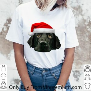 Original Black Lab Santa Hat Merry Christmas shirt 5