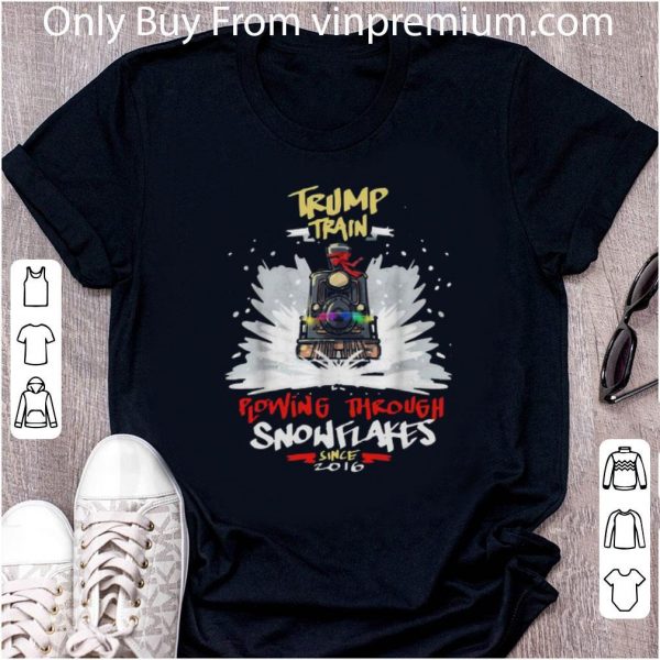 Official Trump Train Plowing Through Snowflakes Since 2016 shirt 2