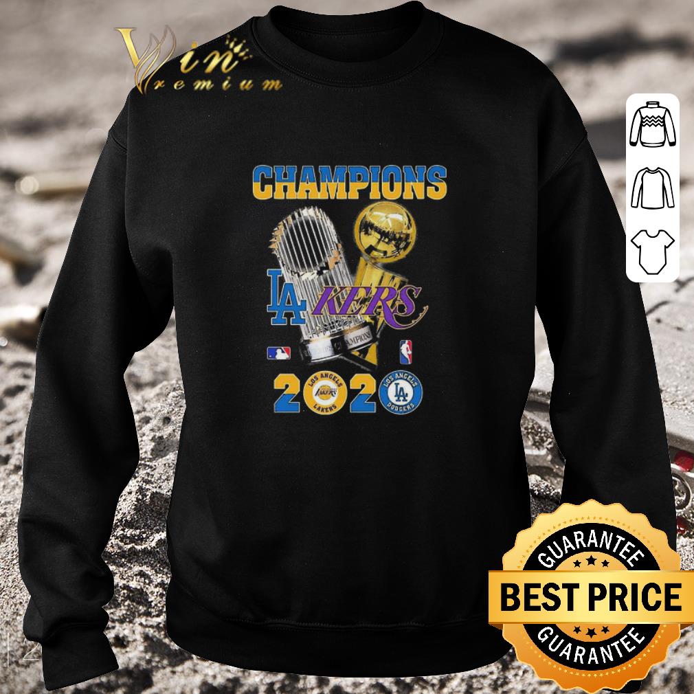 Original Champions Los Angeles Dodgers And Los Angeles Lakers 2020 shirt