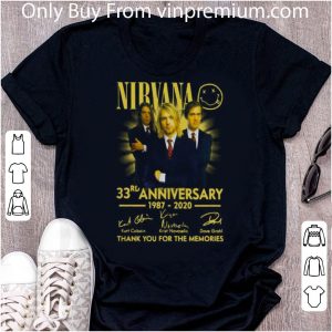 Official Nirvana 33rd Anniversary 1987 2020 Thank You For The Memories Signatures shirt 4