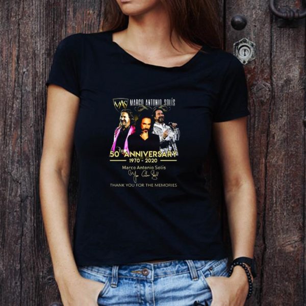 Great Marco Antonio Solís 50th Anniversary 1970-2020 Signed Thank You For The Memories shirt 1