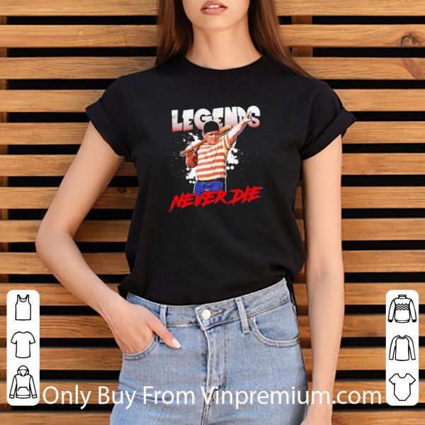 Official Sandlot Comedy Legend Never Die Baseball shirt 3