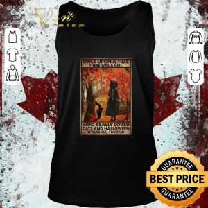 Premium Once Upon A Time There Was A Girl Who Really Loved Cats And Halloween It Was Me The End shirt 4