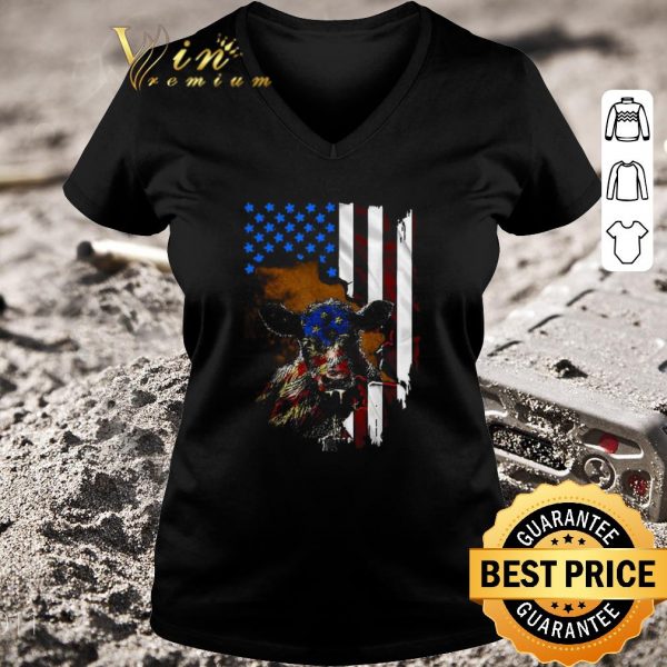 Official Cow American Flag shirt 3