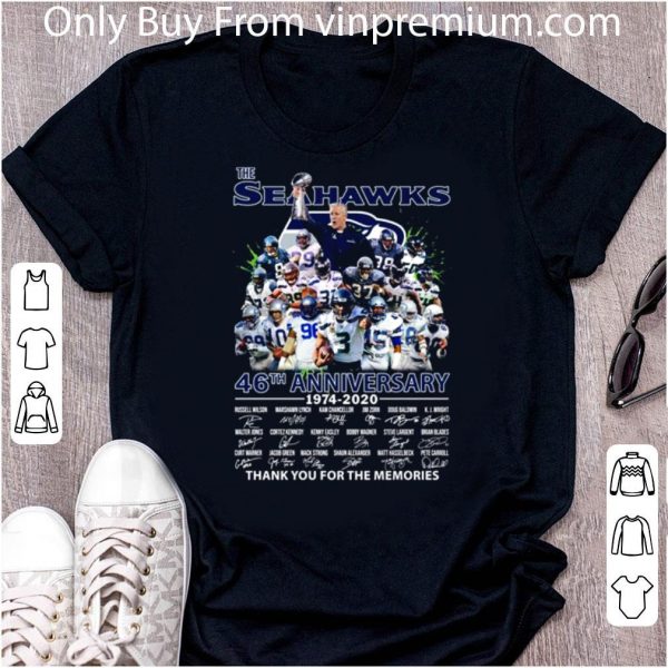 Top The Seahawks 46th Anniversary 1974 2020 Thank You For The Memories shirt 2