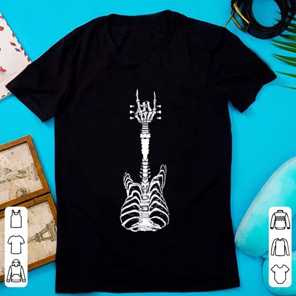 Great Rock And Roll Skeleton Guitar Music Lover shirt 1