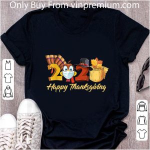 Original 2020 Turkey Happy Thanksgiving Wearing Mask shirt 4