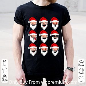 Awesome Christmas Santa Emojis Emoticons shirt 4